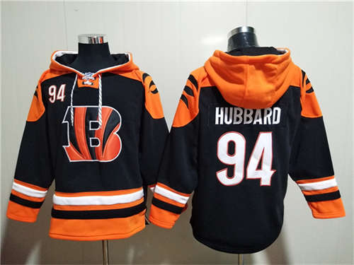 Cincinnati Bengals #94 Sam Hubbard Orange Black Ageless Must-Have Lace-Up Pullover Hoodie
